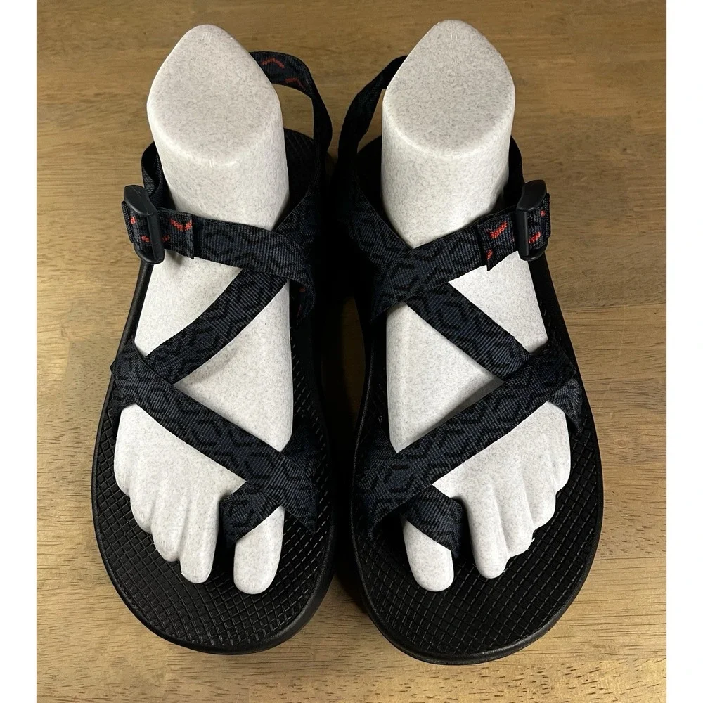 Chaco Z2 Classic Mens Size 10 Sandals Stepped Navy Blue Black Red Hiking Water